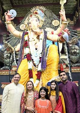 Where piety meets pageantry: Adani family offers prayers at Mumbai’s Chinchpokli Cha Chintamani