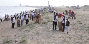 820 kg of litter cleared in 2 hrs: Coast Guard leads ‘Clean Seas, Safe Seas’ drive across Gujarat’s coast